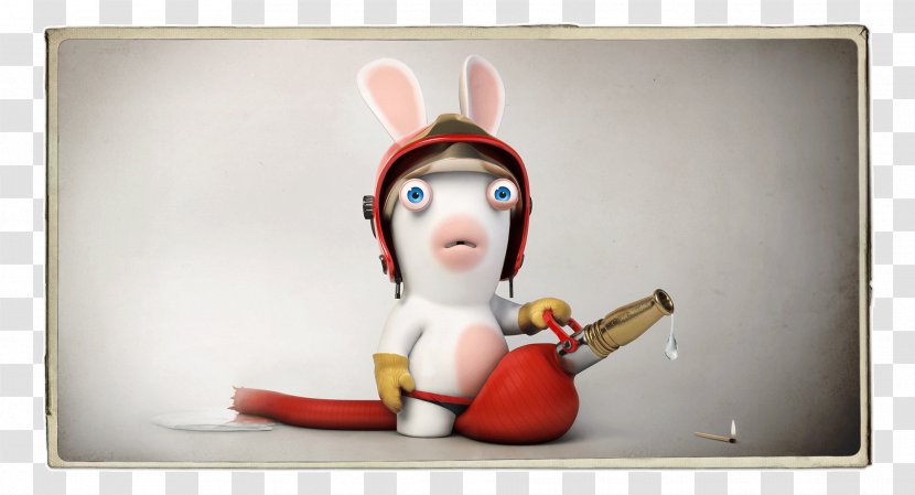 Raving Rabbids Rabbit Firefighter Ubisoft - Photography Transparent PNG