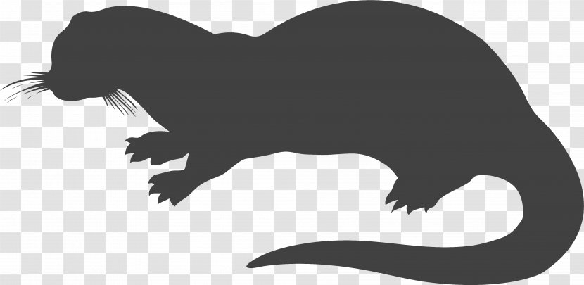 Mustelidae Ferret Silhouette Mustelinae Claw - Polecat Beaver Transparent PNG