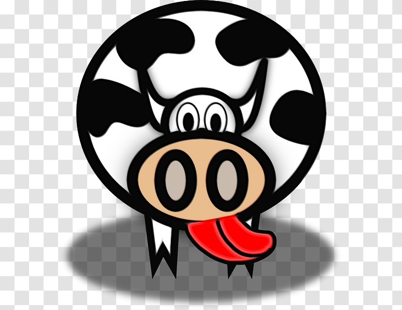 Ayrshire Cattle Holstein Friesian Dairy Line Art Drawing - Cartoon - Emoticon Symbol Transparent PNG