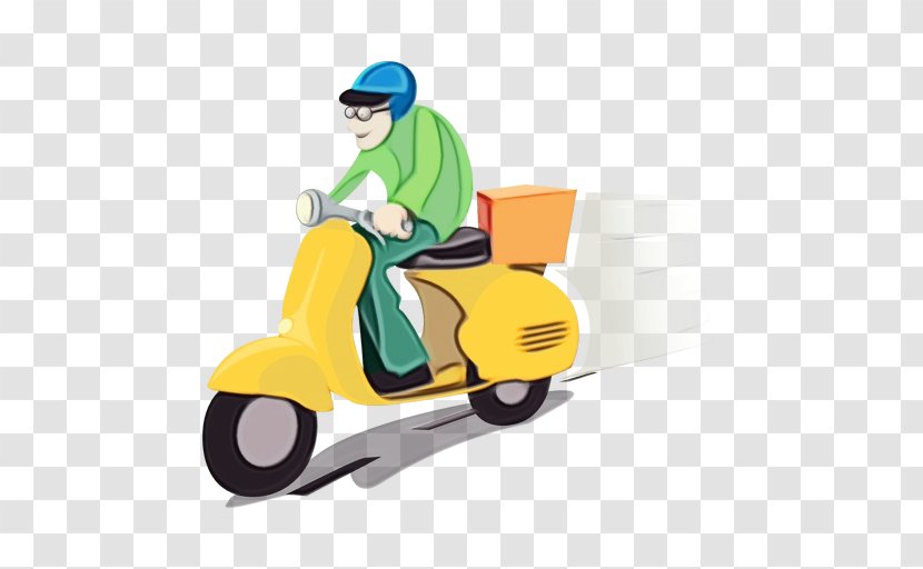 Pizza Cartoon - Delivery - Vehicle Riding Toy Transparent PNG