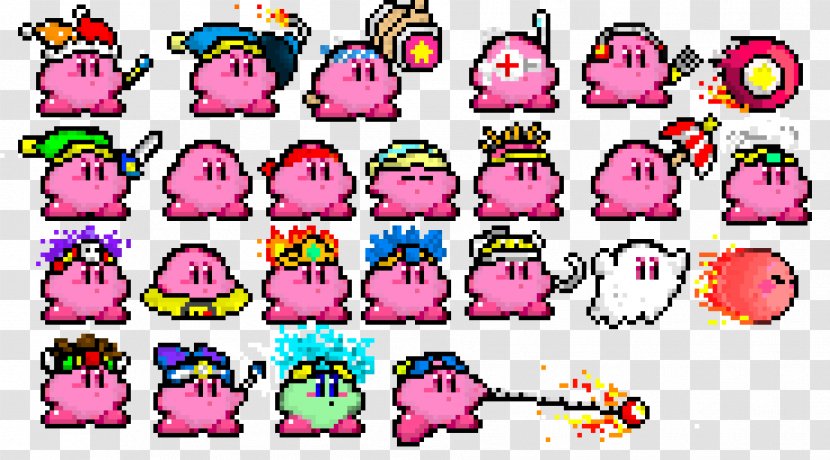 Kirby's Dream Land Super Mario Maker Kirby Star Pixel Art - Sprite Transparent PNG