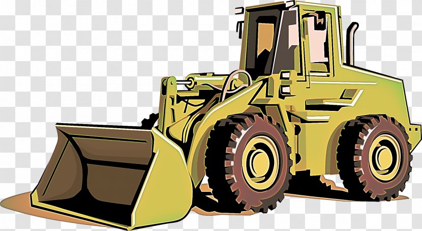 Construction Equipment Vehicle Bulldozer Compactor Tractor - Wheel Transparent PNG