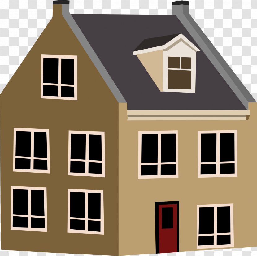 Clip Art - Elevation - Old House Transparent PNG