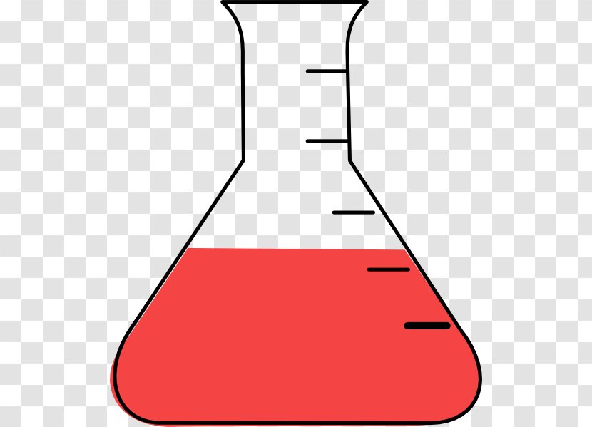 Laboratory Flasks Beaker Chemistry Clip Art - Red Particles Transparent PNG