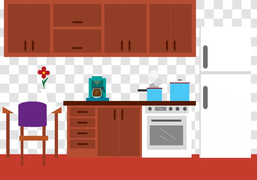 Kitchenware Cuisine - Furniture - Red Central Kitchen Transparent PNG