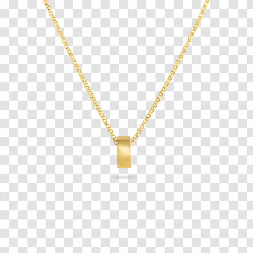 Locket Necklace - Chain - Golden Temperament Transparent PNG