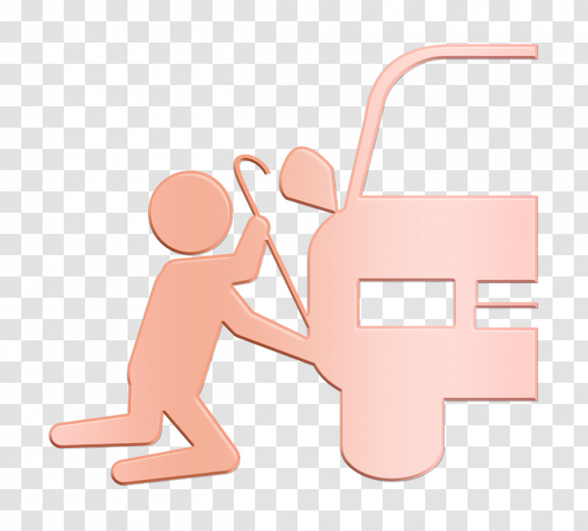 Robber Silhouette Trying To Steal Car Part Icon People Icon Criminal Minds Icon Transparent PNG