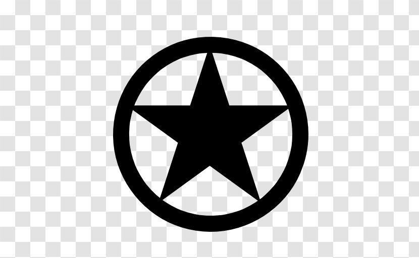 Star Circle Symbol Shape - Black And White - 5 Stars Transparent PNG
