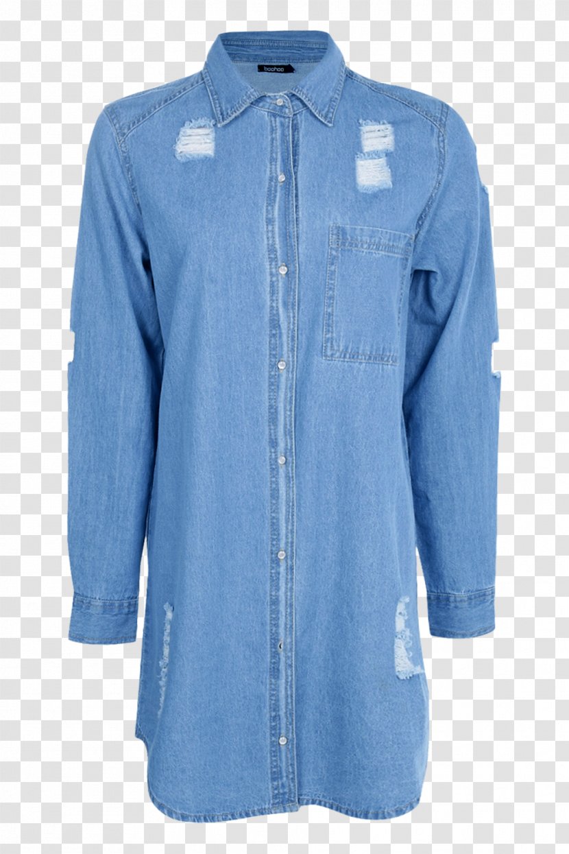 T-shirt Robe Denim Shirtdress Blouse - Fashion Transparent PNG