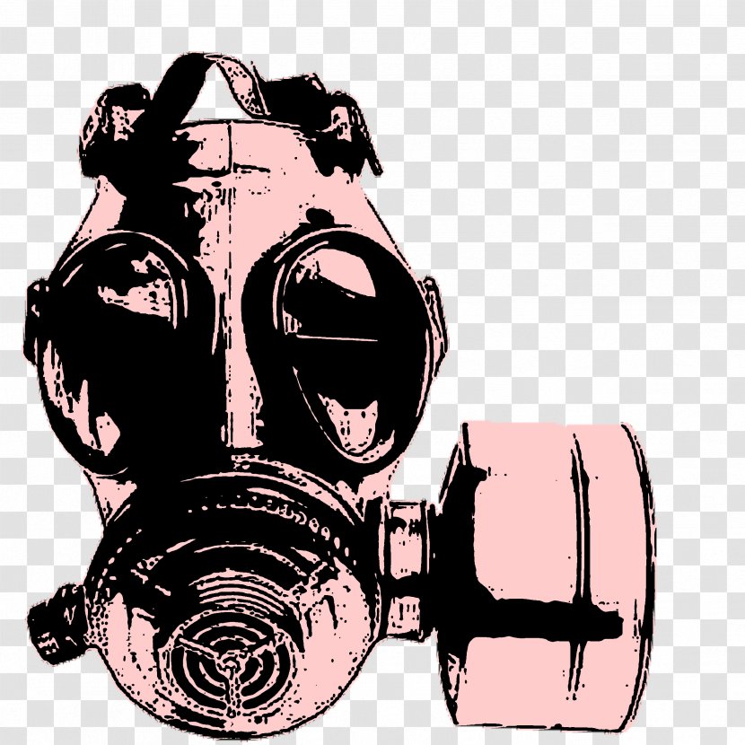 Gas Mask Stencil Sticker Transparent PNG