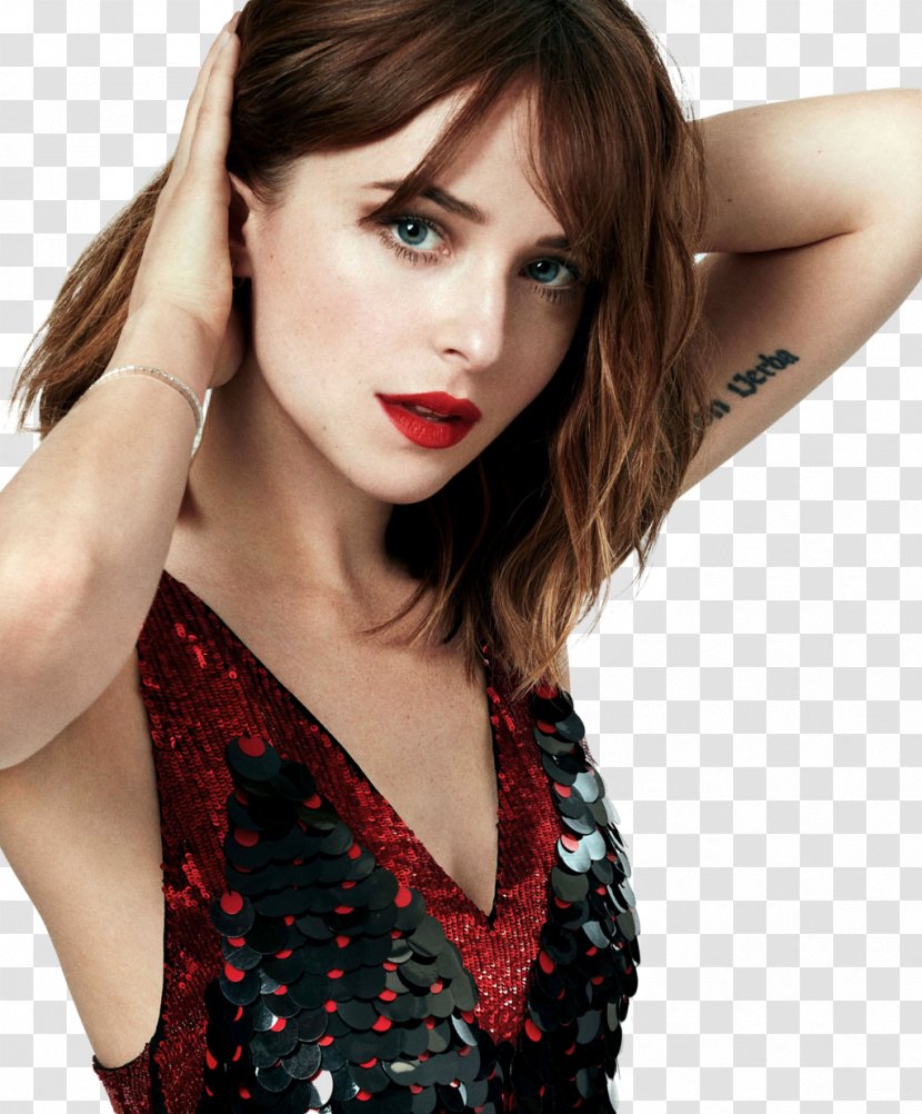 Dakota Johnson Fifty Shades Darker Anastasia Steele Marie Claire - Silhouette - Picture Transparent PNG