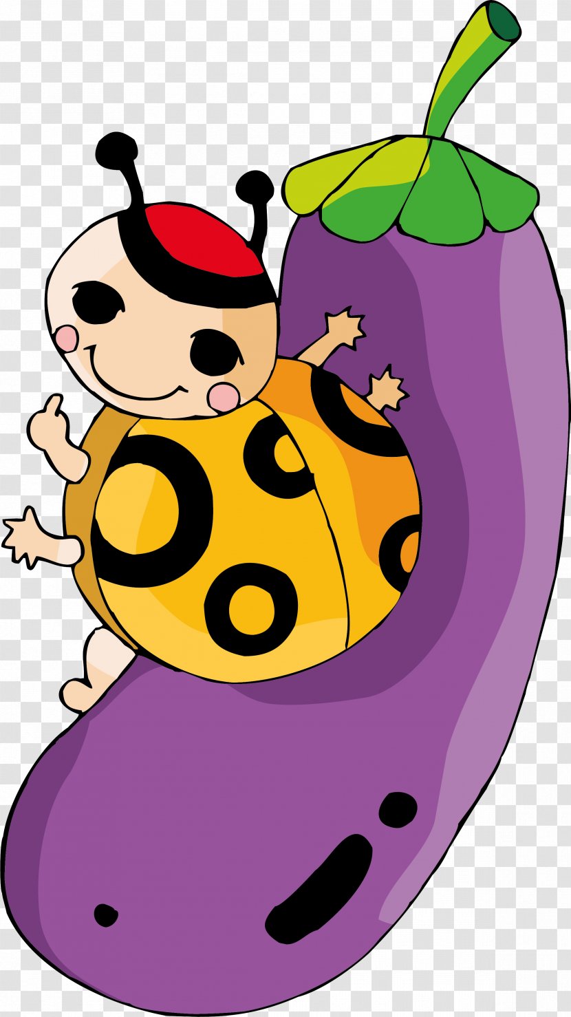 Ladybird Eggplant Clip Art - Organism Transparent PNG