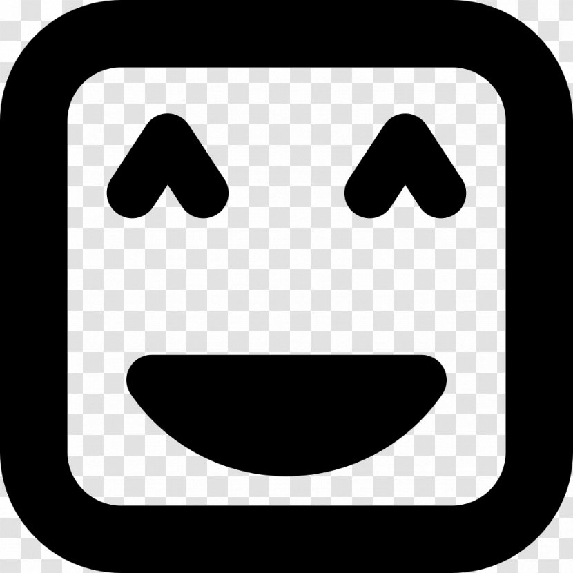Smiley Square Face Eye - Text - Smile Transparent PNG