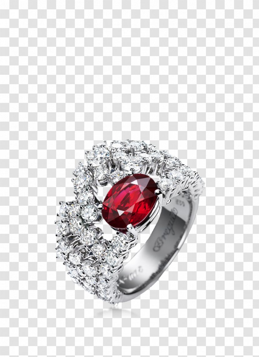 Ruby Jewellery Ring Diamond Sapphire - Platinum Transparent PNG
