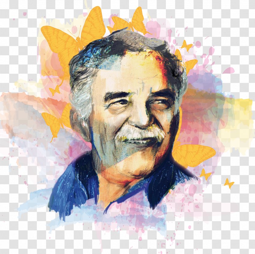 Presencia Del Ausente: Homenaje A Gabriel García Márquez One Hundred Years Of Solitude Writer Sickness, Death, And Funeral - Acrylic Paint - Watercolor Transparent PNG