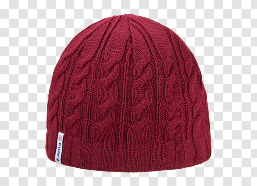 Beanie Knit Cap Maroon Knitting - Woolen Transparent PNG