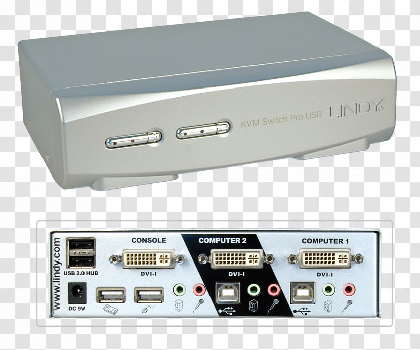 Output Device KVM Switches Computer Mouse Keyboard Digital Visual Interface - Usb Transparent PNG
