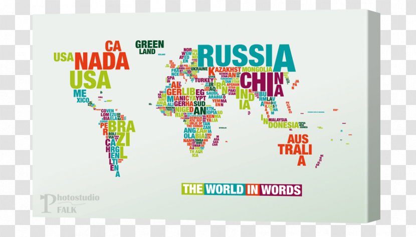 World Map Word Earth - Rectangle Transparent PNG