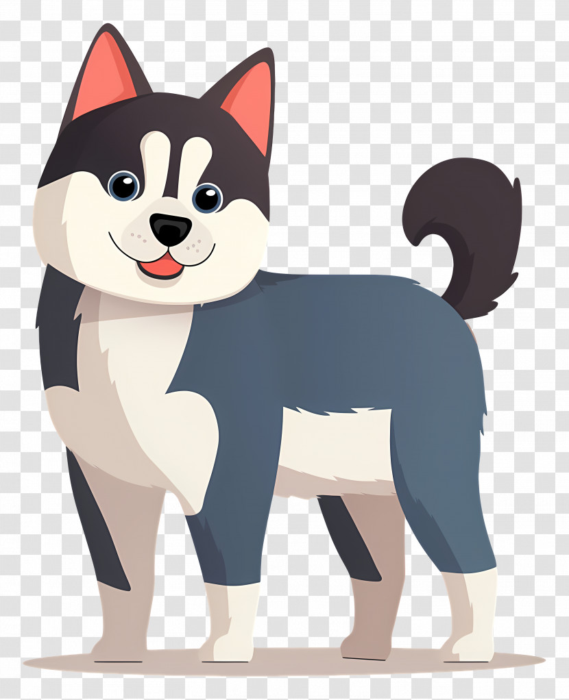 Siberian Husky - Cute Cartoon Dog Illustration Transparent PNG