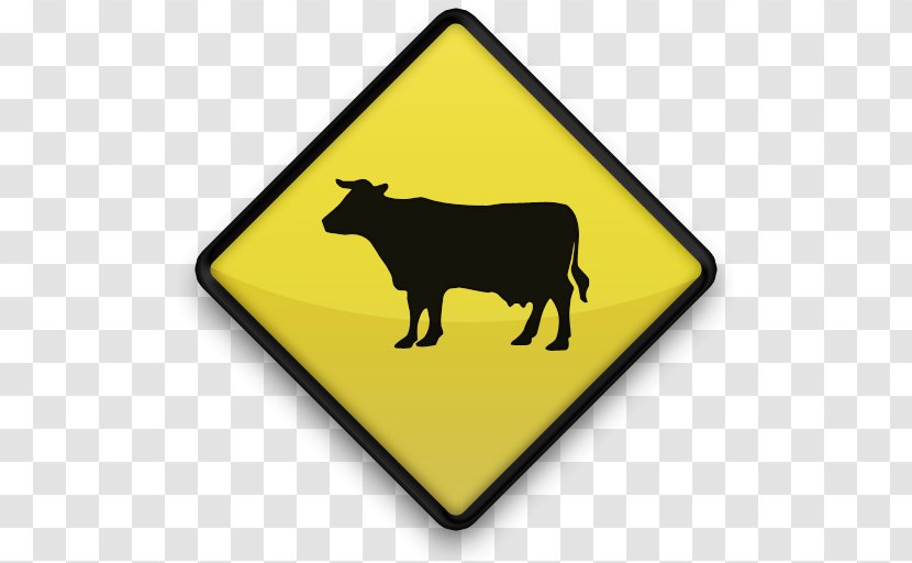 Cattle Traffic Sign Warning Road - Safety Transparent PNG