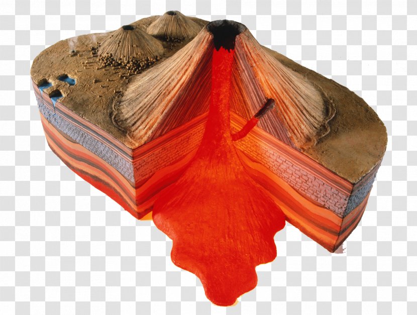 Volcano Magma Cinder Cone Model Surface - Stock Photography - Volcanic Rock Cross Section Transparent PNG