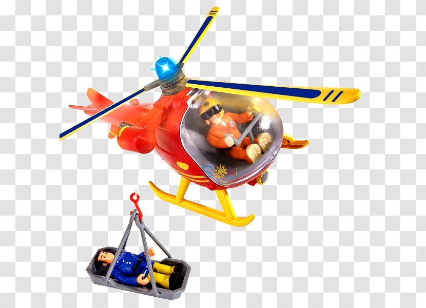 Helicopter Firefighter Rescue Siren Toy - Propeller Transparent PNG