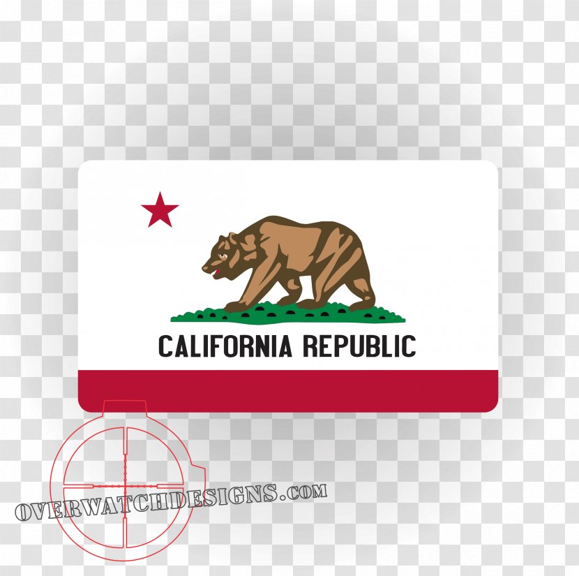 California Republic Flag Of State Bumper Sticker Transparent PNG