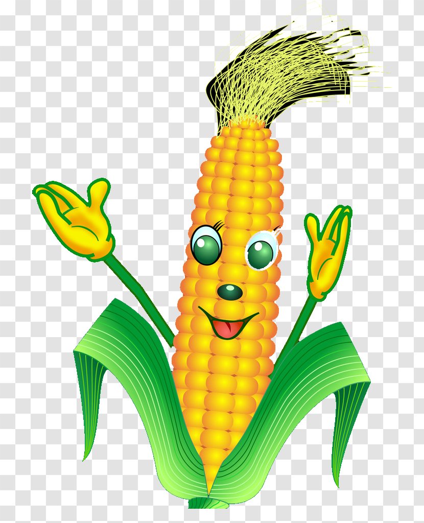 Corn On The Cob Cartoon Maize - Banana Transparent PNG