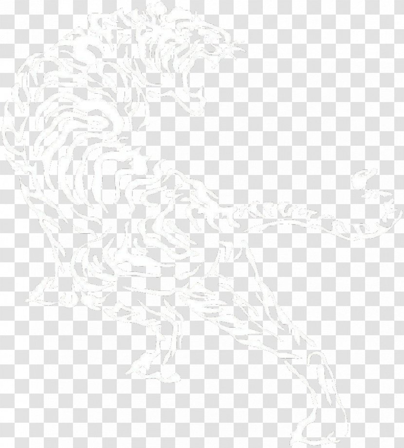 White Black Angle Pattern - Monochrome Photography - Tiger Transparent PNG