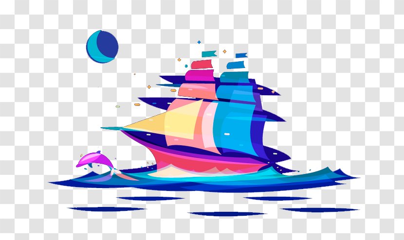 Boat Sailing Ship Drawing Clip Art - Color - Smooth Transparent PNG