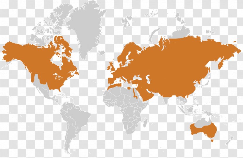 World Map Globe Mercator Projection - Royaltyfree Transparent PNG