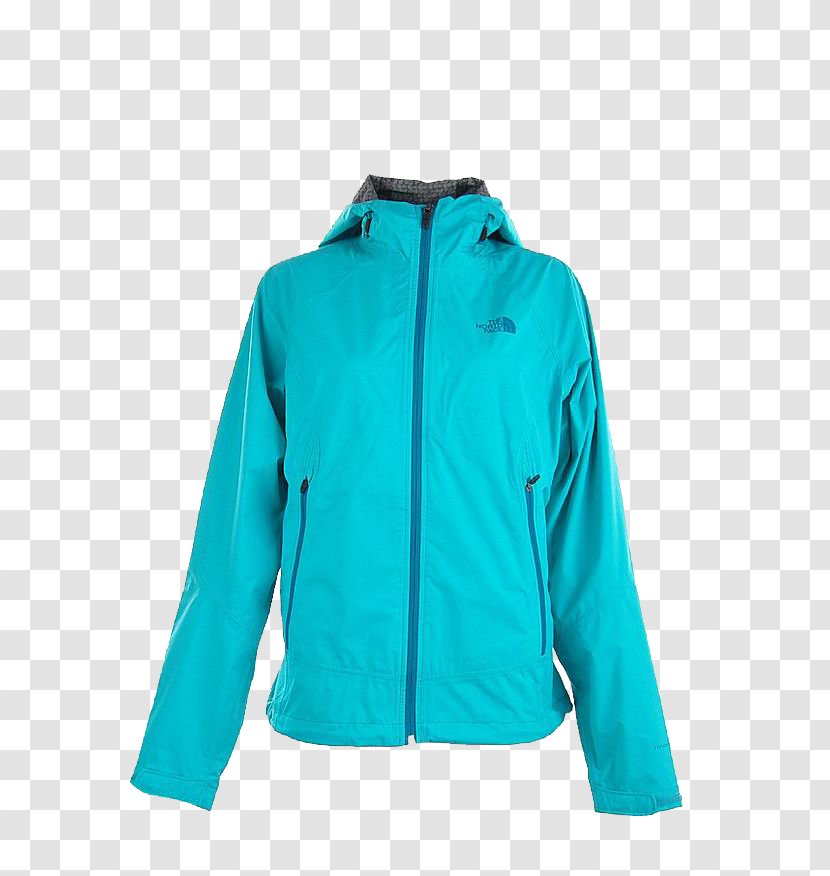 Leather Jacket Coat The North Face - Turquoise - Jackets Transparent PNG