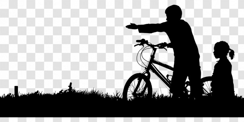 Bicycle BMX Silhouette Cycling - Black And White Transparent PNG