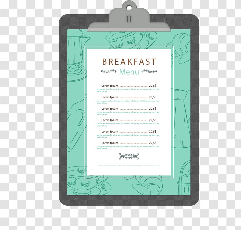 Breakfast Cafe Menu - Drink - Design Vector Material Transparent PNG