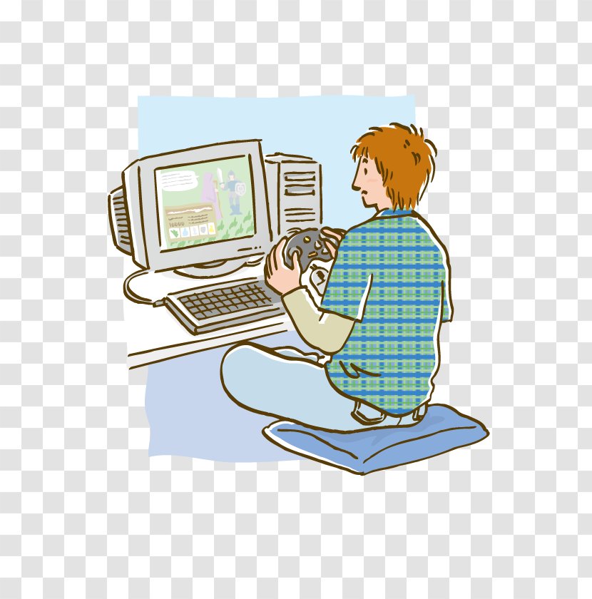Video Game Play Clip Art - Reading - Playing Games Transparent PNG