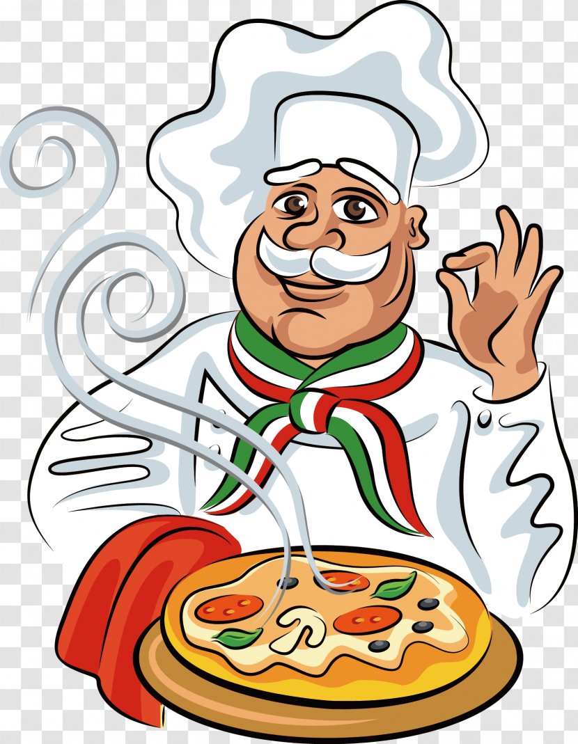 Pizza Italian Cuisine Chef Cook - Fast Food Restaurant - Take The Cartoon Transparent PNG
