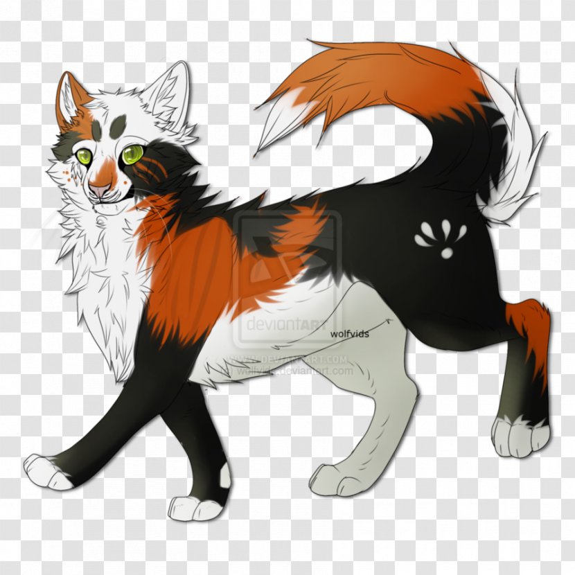 Calico Cat Warriors Firestar Tail - Extremely Simple Transparent PNG