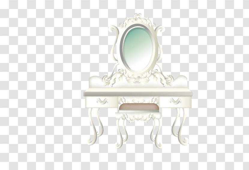 Rectangle - Table - White Dressing Mirror Transparent PNG