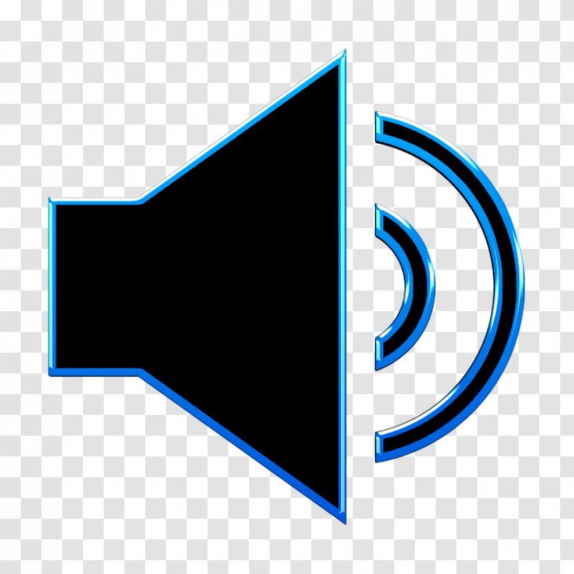 Lound Icon Sound Speaker - Electric Blue - Symbol Logo Transparent PNG