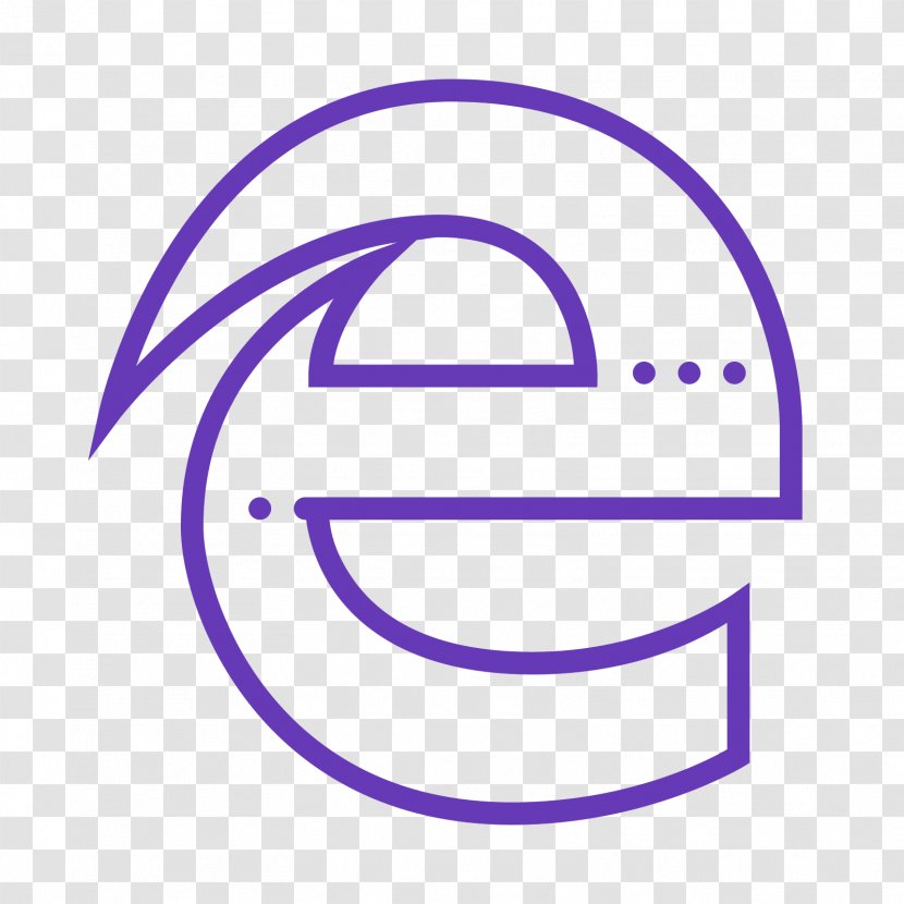 Microsoft Edge Font - Violet Transparent PNG