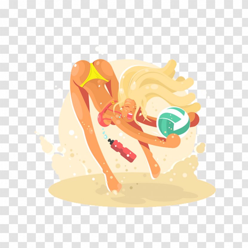 Beach Volleyball Sport Illustration - Stock Photography Transparent PNG