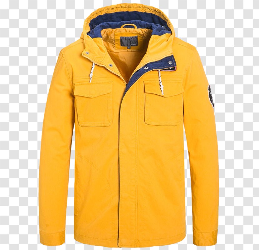 Jacket Clothing Outerwear Windbreaker - Sleeve - Yellow Transparent PNG