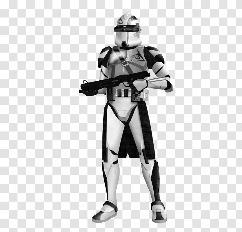 Clone Trooper Wars Commander Star Kamino - Black And White Transparent PNG