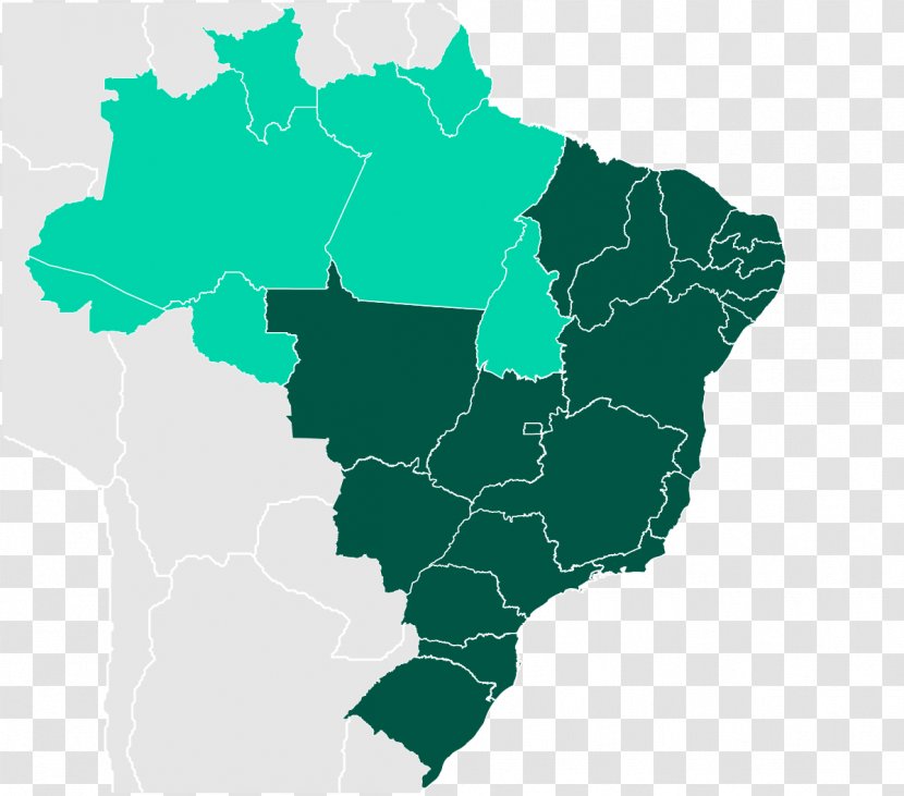 Brazil Blank Map - Flag Of - Brasil Transparent PNG