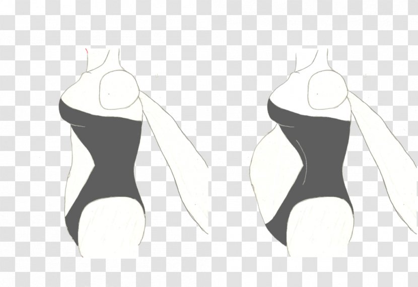 Shoulder Sleeve White Drawing - Thin Body Transparent PNG