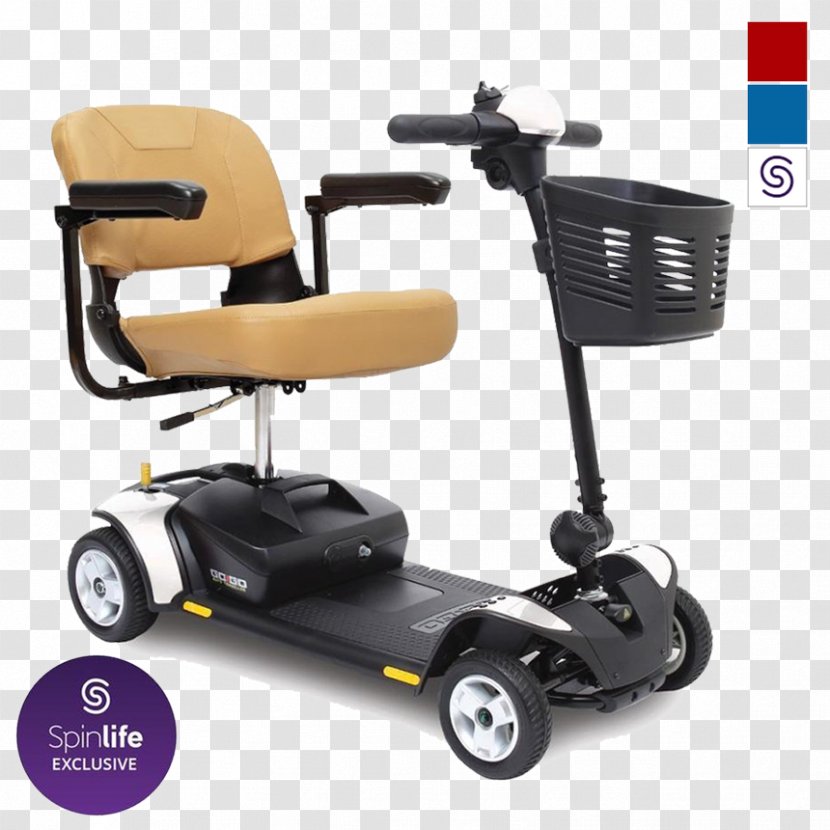 Mobility Scooters Electric Vehicle Wheel - Scooter Transparent PNG