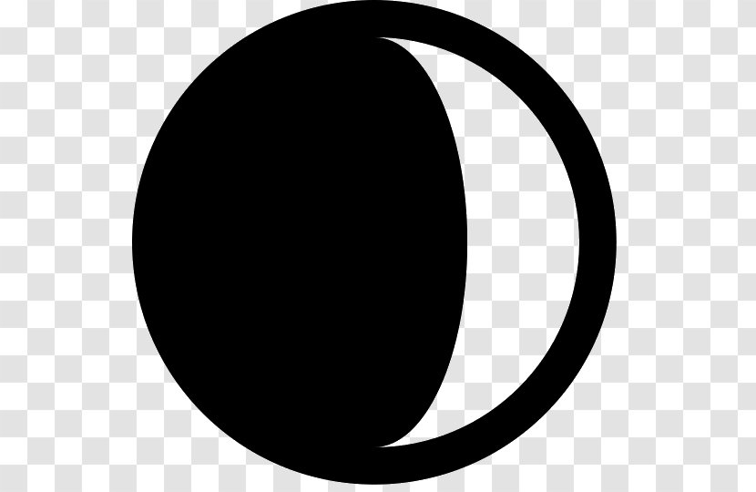 Crescent Circle Desktop Wallpaper Computer - Black And White Transparent PNG