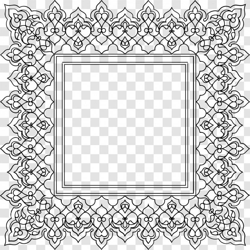 Borders And Frames Picture Ornament Clip Art - Doily - Square Transparent PNG