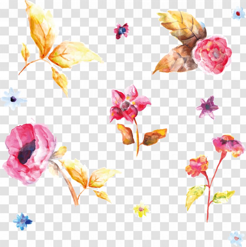 Vector Graphics Watercolor Painting Design Image Texture - Wildflower - Flower Transparent PNG