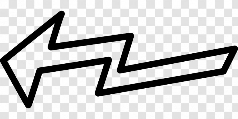 Arrow Clip Art - Black And White - Blitz Symbol Transparent PNG